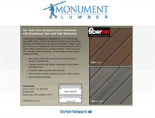 Tablet Screenshot of monumentlumber.com
